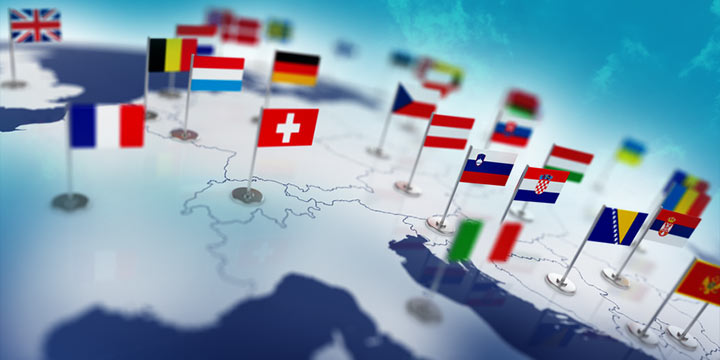 Illustration for EconPol Working Paper 6 Image with flags of european countries