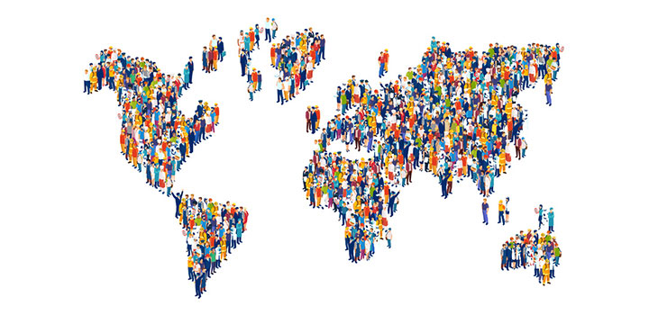 Map made up of people Map made up of people